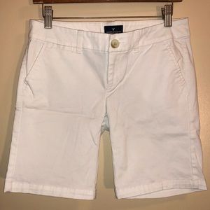 American Eagle Outfitters White Bermuda Shorts